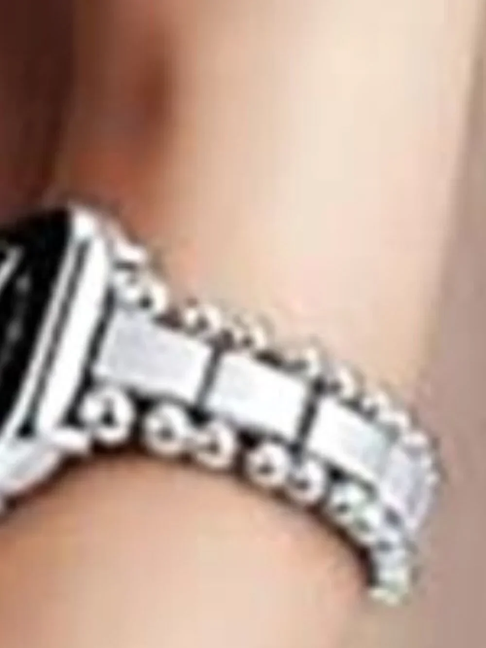 NEW Silver Luxury Beaded Dressy Apple Watch Band